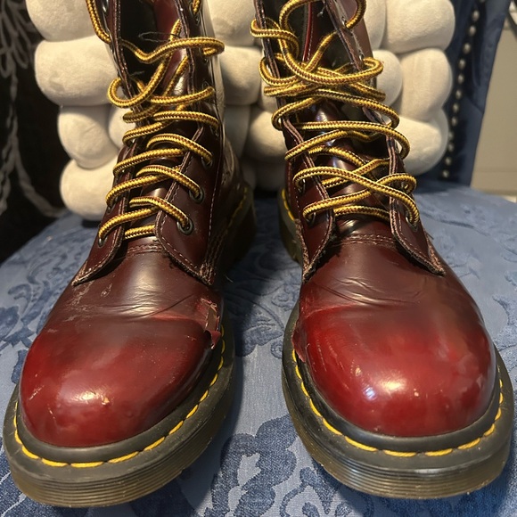 Dr Martens Cherry Red Kicked Boots size 8/EU 39 - Picture 1 of 10